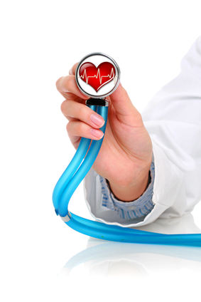 A doctor holding a stethoscope with a heart on it, ensuring functional health.