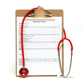 A clipboard with a medical chart promoting optimal health.