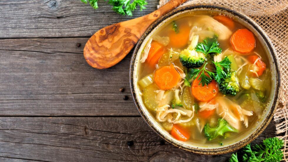 Healing Vegetable Soup phytonutrients rich flu healing soup
