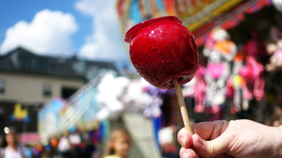 Treat with a Twist Caramel Covered Apple on a Stick Recipe